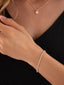Diamante One Row Bracelet, Rose