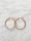 2.5mm Tube Hoops, in Rose (3cm diameter)