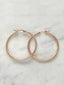 2.5mm Tube Hoops, in Rose (4cm diameter)