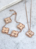 Deco Glam Necklace, Rose