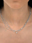 Delicate Chains Necklace, Rhodium