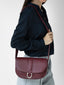 Emilia Saddle Bag, Burgundy