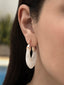 Euphrates Earrings, White,  in Rose Gold Plating