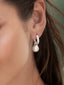 Island Pearl Earrings, Matte Silver