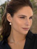 Cat Eye Earrings, Nude