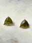 Pyramid Stud Earrings, in Green