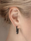 Padlock Earrings, Small, Black