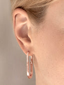 Padlock Earrings, Large, Rose Gold Plated