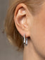 Padlock Earrings, Small, Rhodium