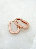 Padlock Earrings, Small, Rose Gold Plated