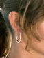 Padlock Earrings, Medium, Rose Gold Plated