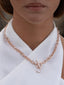 Pyramid Necklace, White Zircon