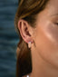 Rectangular Hoop Earrings, Rose