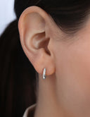 Small Hoop Earrings, Silver