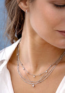 Salto Necklace, in Rhodium