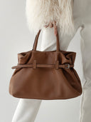 Savannah Bag, Real Leather in Light Brown