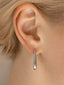 Sleek Earrings, Rhodium
