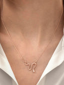 Snake Necklace, Rose Gold Plated