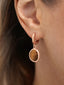 Tiger Eye Earrings, Matte Rose, Silver 925