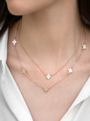 Two Layers Flower Necklace