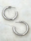 Large Tube Hoops, Rhodium