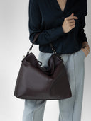 Una Bag, Real Leather in Burgundy
