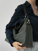 Una Bag, Real Leather in Green