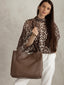 Verona Bag, Real Leather, in Beige