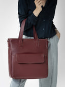 Vicenza Bag, Real Leather in Burgundy