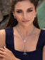 Y necklace, Rhodium