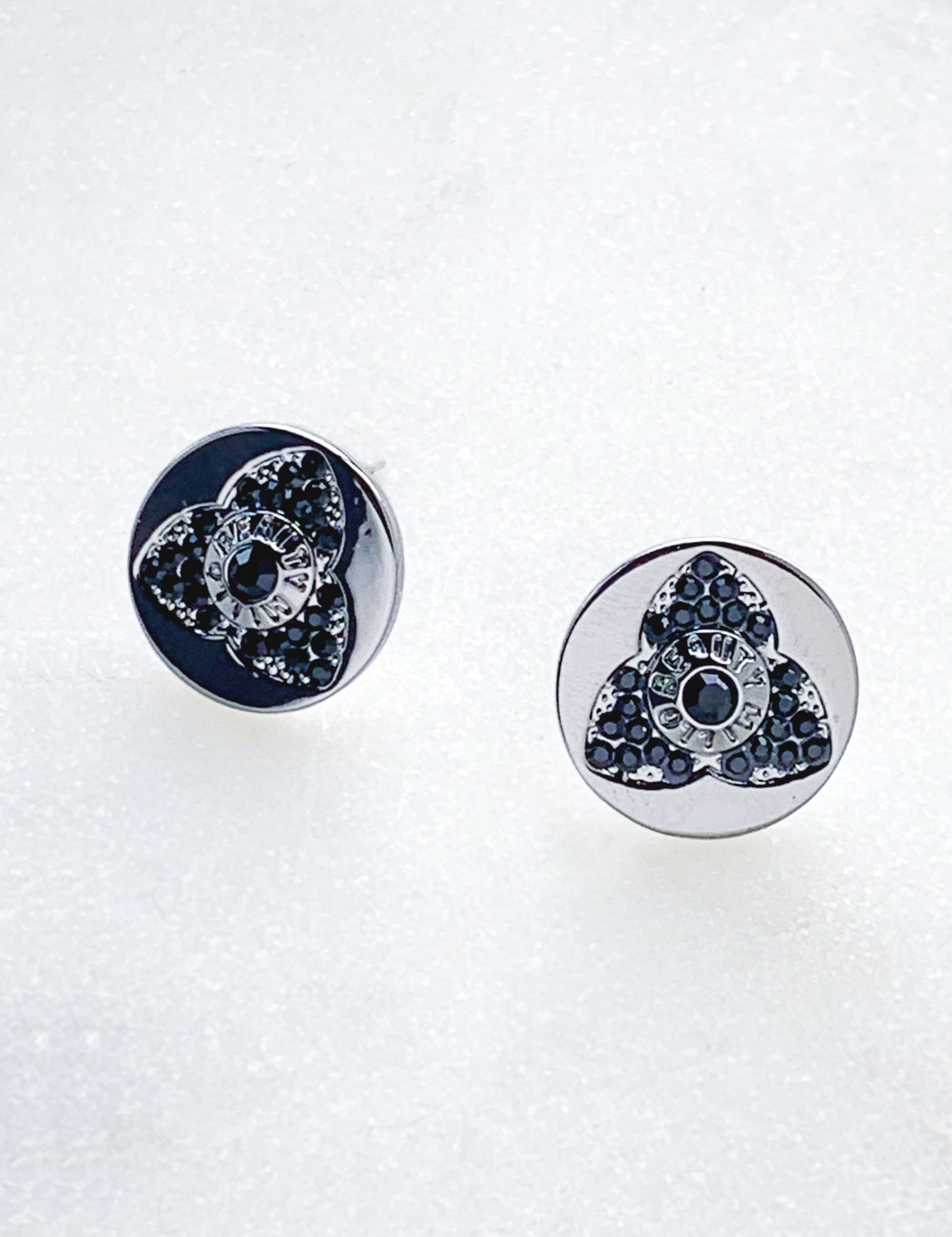 Black Flower Earrings