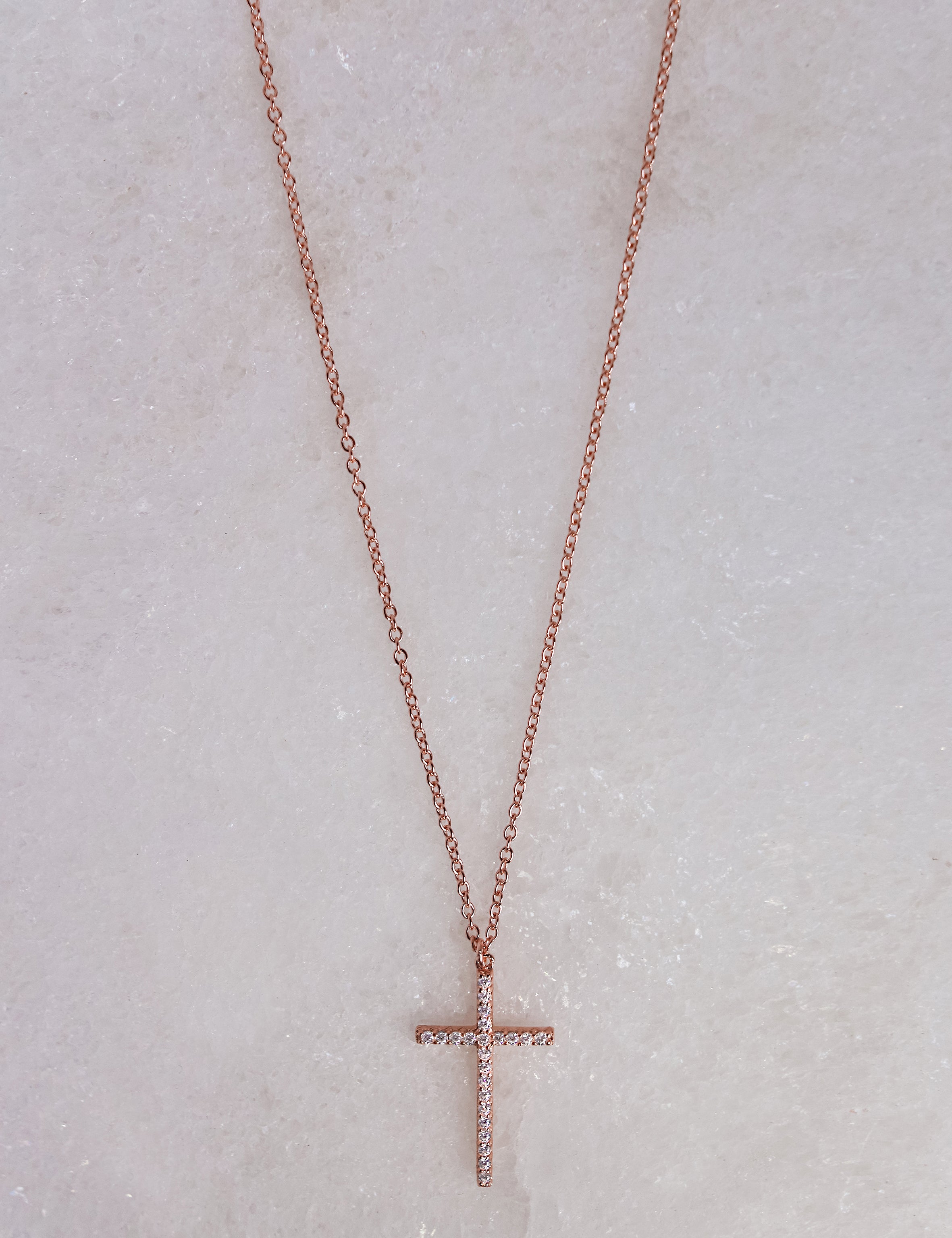 Rose Cross Necklace