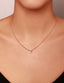 Zircon Heart Necklace, Silver925
